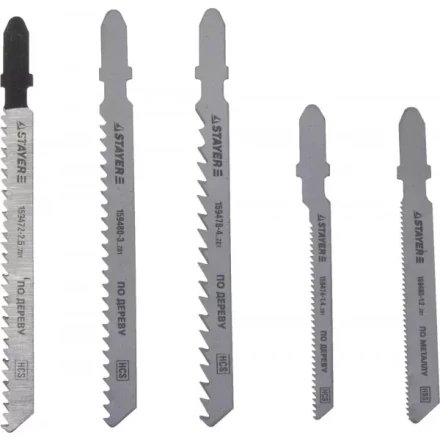 Набор STAYER "STANDARD" Полотна "ХОББИ №1" для эл. лобзика, по металлу, EU-хвост., 5шт 159488-H5_z01 купить в Надыме