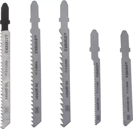 Набор STAYER "STANDARD" Полотна "ХОББИ №1" для эл. лобзика, по металлу, EU-хвост., 5шт 159488-H5_z01 купить в Надыме