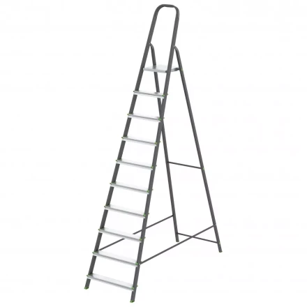 Стремянка 10 ступеней стальной Профиль алюминиевые ступени Россия Сибртех 97960 купить в Надыме