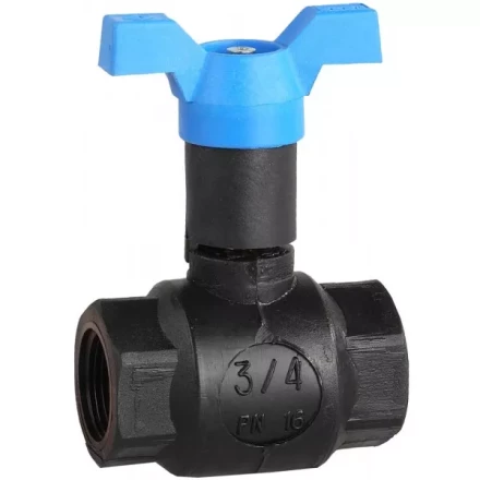 Кран шаровой ЗУБР полнопроходной "мама-мама", бабочка, морозоуст корпус, 3/4" 4-51530-PA-3/4 купить в Надыме