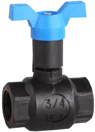 Кран шаровой ЗУБР полнопроходной "мама-мама", бабочка, морозоуст корпус, 3/4" 4-51530-PA-3/4 купить в Надыме