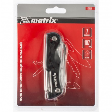 Нож многофункциональный 7 функций в чехле 107 мм Matrix 17624 купить в Надыме