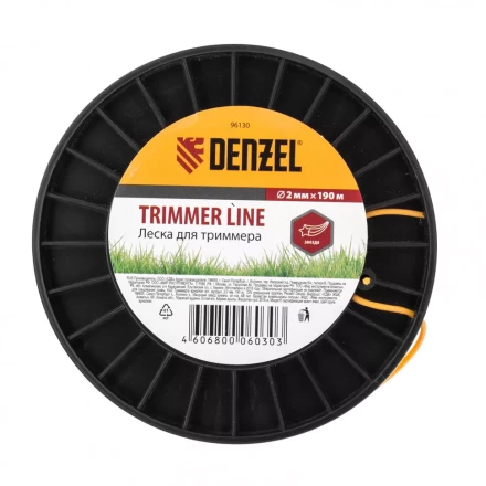 Леска для триммера  звезда 2,0 мм 190 м на Din катушке Россия Denzel 96130 купить в Надыме