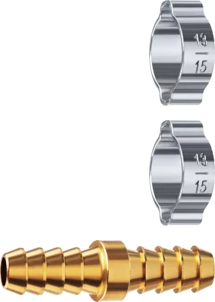 ЗУБР елочка-елочка, 10 мм с обжимными хомутами, штуцер соединительный, Профессионал (64925-10) купить в Надыме