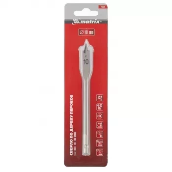 Сверло по дереву перовое 10 мм 6-гранный хвостовик MATRIX 70404 купить в Надыме