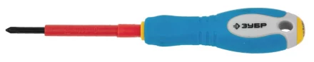 ЗУБР "ПРОФИ ЭЛЕКТРИК". Отвертка Cr-V, трехкомпонент рукоятка, высоковольтная до ~1000В, PH №0, 60 мм 25262-0-060 купить в Надыме