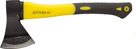 Топор STAYER кованый с двухкомпонентной стеклопластиковой рукояткой, 0,6кг 2062-06 купить в Надыме