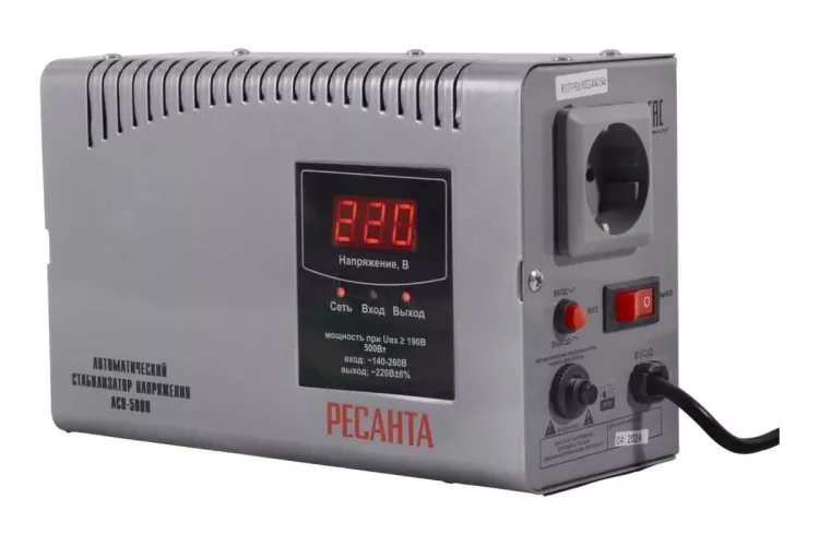Стабилизатор напряжения Ресанта АСН-500 Н 63/6/63 купить в Надыме