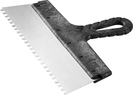 Шпатель ЗУБР "СТАНДАРТ" фасадный, стальное полотно, 300мм, зуб 6х6 10053-30 купить в Надыме