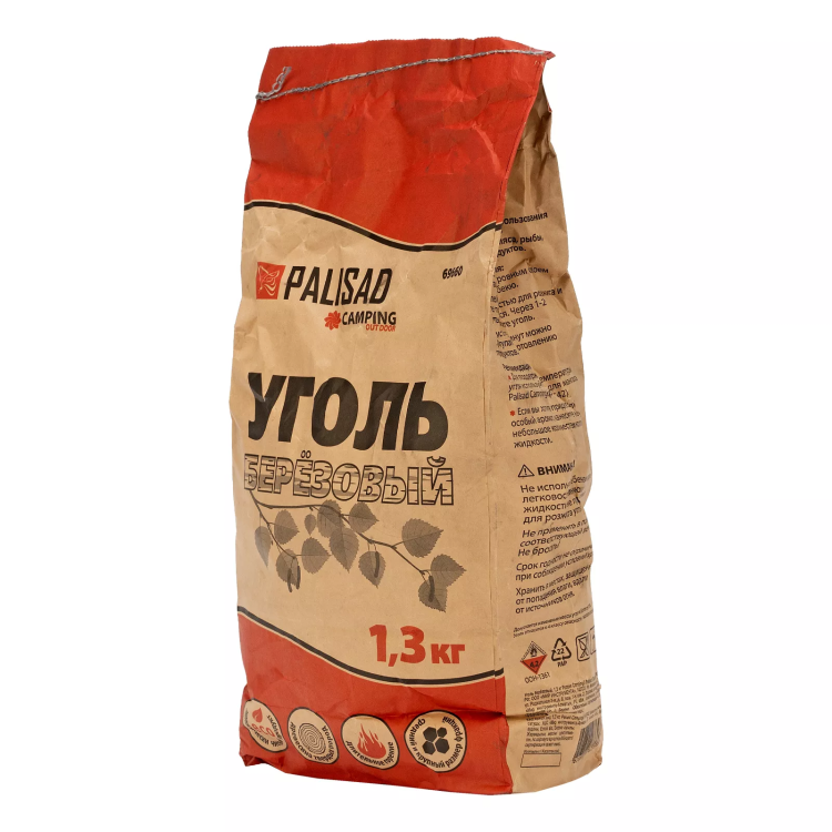 Уголь берёзовый, 1.3 кг Россия Camping Palisad 69660 купить в Надыме