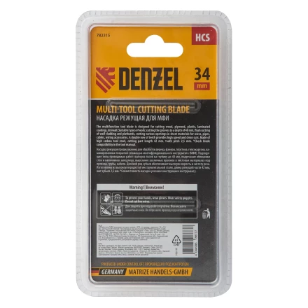 Насадка для МФИ режущая пазовая прямая, HCS, по дереву, ламинату 34 х 2.5 мм, крупный зуб Denzel 782315 купить в Надыме