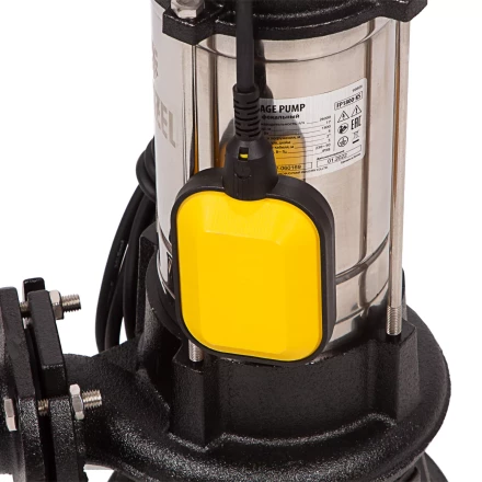 Фекальный насос Denzel FP1800-KS, 1800 Вт, напор 17 м, 26000 л/ч, нож-измельчитель купить в Надыме