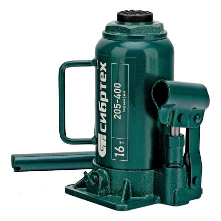 Домкрат гидравлический бутылочный Сибртех 50808, 16 т, 205-400 мм купить в Надыме