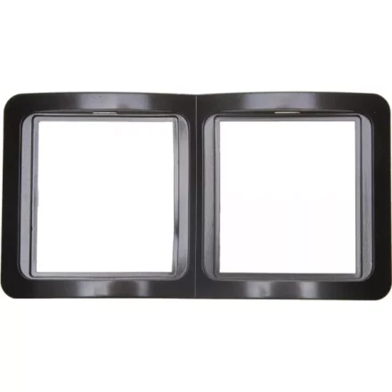 Панель СВЕТОЗАР "ГАММА" накладная, вертикальная, цвет темно-серый металлик, 2 гнезда SV-54147-DM купить в Надыме