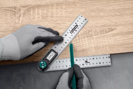 Транспортир-угломер ЗУБР из нержавеющей стали, многофункциональный, нониусный 34682 купить в Надыме