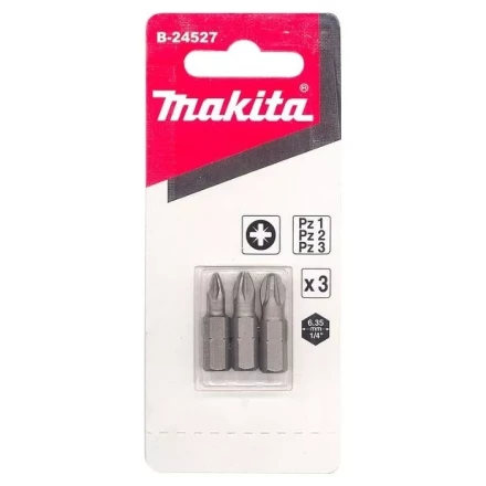 Биты Makita PZ1,2,3 25мм 3шт (B-24527) купить в Надыме