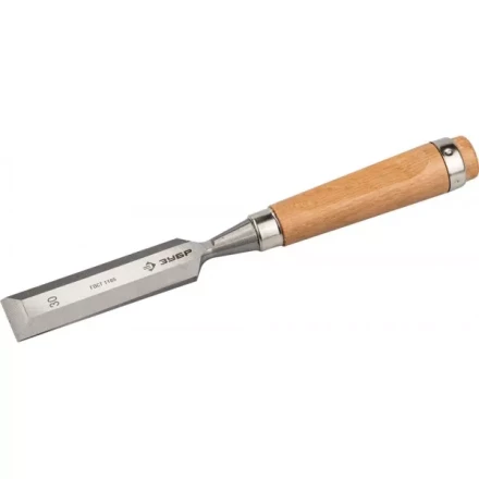 Стамеска-долото ЗУБР "ЭКСПЕРТ" с деревянной ручкой, хромованадиевая, 30мм 18096-30 купить в Надыме