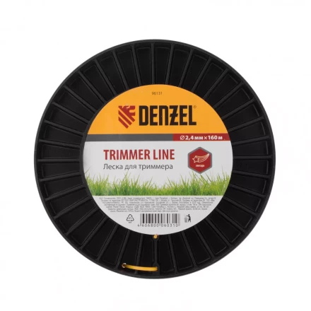 Леска для триммера звезда  2,4 мм 160 м на Din катушке Россия Denzel 96131 купить в Надыме