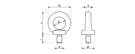 Рым-болты DIN 580 карточка серия Без серии купить в Надыме