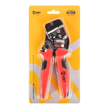 Пресс-клещи КВТ ПКВк-6т для опрессовки втулочных наконечников до 6 мм (102038) купить в Надыме
