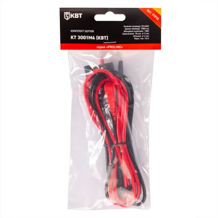 Комплект измерительных щупов КВТ КТ 3001S 1000 мм, 20 AWG, 2 мм с резьбой М4 (91914) купить в Надыме