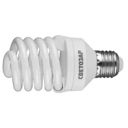 Энергосберегающая лампа СВЕТОЗАР "КОМПАКТ"спираль,цоколь E27(стандарт),Т2,теплый белый свет(2700 К),10000час,25Вт(125) 44452-25_z01