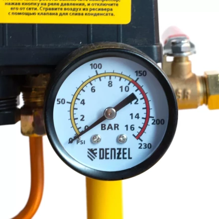 Компрессор воздушный, ременный привод BCI4000-T/200, 4.0 кВт, 200 литров, 690 л/мин Denzel 58124 купить в Надыме