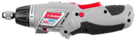Отвертка ЗУБР аккум,реверс,2 полож.корпуса,подсветка,регул. момента,набор из бит,Li-Ion,1.5 А/час,3Нм,3,6В,в блистере ЗО-3.6-Ли Б купить в Надыме