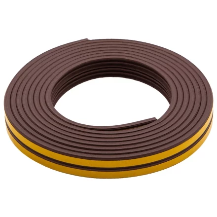 Уплотнитель резиновый, 6 м, профиль "E", коричневый Сибртех 88914 купить в Надыме