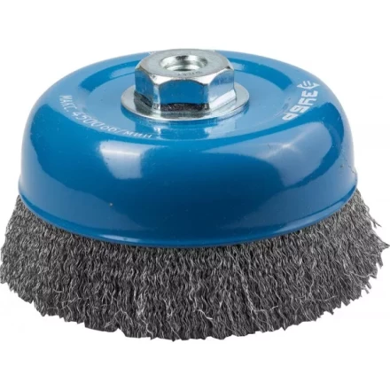 ЗУБР "ПРОФЕССИОНАЛ". Щетка чашечная для УШМ, витая стальная проволока 0,3мм, 150ммхМ14 35261-150_z02 купить в Надыме