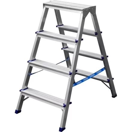 Лестница-стремянка двухсторонняя алюминиевая, СИБИН 38825-04, 4 ступени 38825-04 купить в Надыме