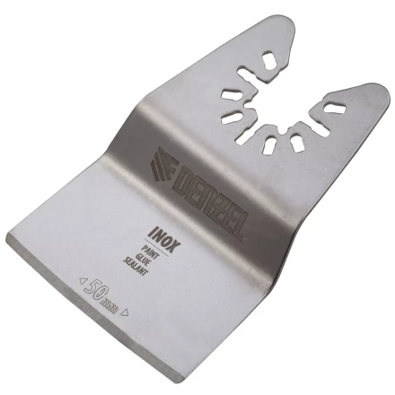 Насадка для МФИ шабер полукруг, Inox, для снятия краски и др., ширина 50 мм, длина общая 74 мм, ступенчатый Denzel 782317 купить в Надыме