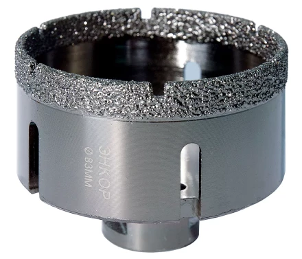 Коронка алмазная по керамограниту D 83 мм для УШМ сух. рез Энкор 48318 купить в Надыме