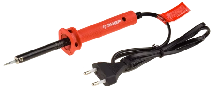 Электропаяльник ЗУБР "МАСТЕР" с пластмассовой рукояткой и долговечным жалом, форма клин, 80Вт 55400-80_z01 купить в Надыме
