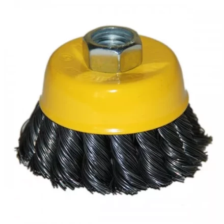 Щетка для УШМ М14/65 мм чашечная сталь витая Энкор 51536 купить в Надыме