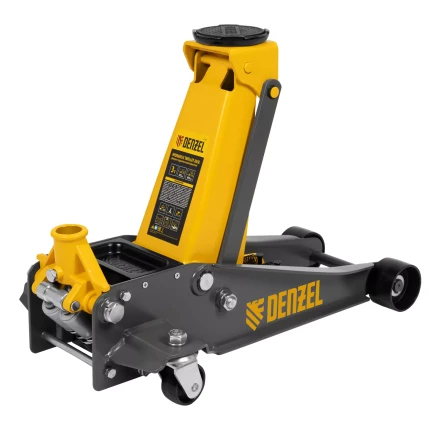 Домкрат гидравлический подкатной Denzel 51260, 3 т, 125-470 мм, быстрый подъем, проф. купить в Надыме