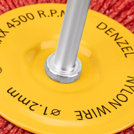 Щетка для дрели Denzel, 100 мм, Плоская, со шпилькой, нейлоновая щетина, 74434 купить в Надыме