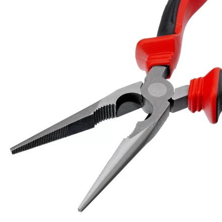 Длинногубцы прямые Matrix, 200 мм, хром-ванадий, двухкомпонентные рукоятки, 17311 купить в Надыме