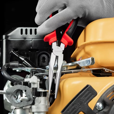 Длинногубцы прямые Matrix, 200 мм, хром-ванадий, двухкомпонентные рукоятки, 17311 купить в Надыме