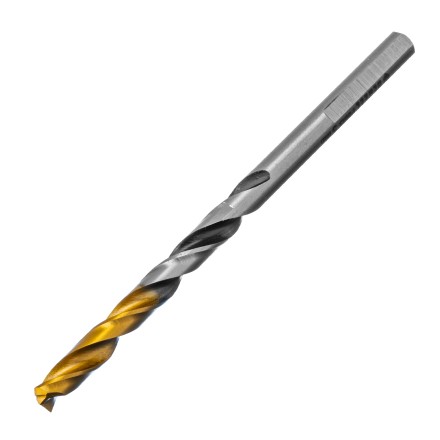 Сверло спиральное по металлу Denzel 5 x 86мм, Р6М5, Golden Tip, многогранная заточка, 718276 купить в Надыме