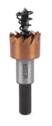 HSS-TiN коронка MESSER  17мм с центр. сверлом и толкающей пружиной для  лист. материала  до 2 мм ц/х