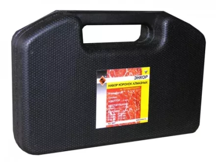 Набор коронок алмазных по керамограниту мокрый рез 9 предметов Энкор 9457 купить в Надыме