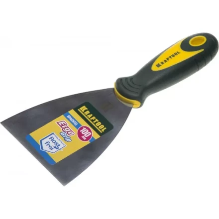 Шпательная лопатка KRAFTOOL с 2-компонент ручк, профилиров нержав полотно, 100мм 10035-100 купить в Надыме