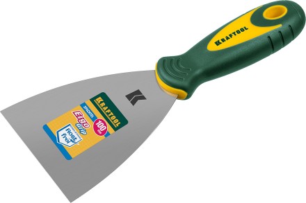 Шпательная лопатка KRAFTOOL с 2-компонент ручк, профилиров нержав полотно, 100мм 10035-100 купить в Надыме