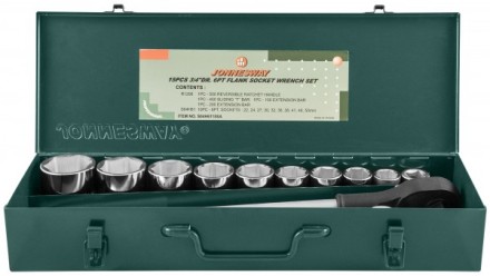 Набор головок торцевых 3/4&quot;DR 22-50мм 15предметов Jonnesway S04Н6115SA 47229 купить в Надыме
