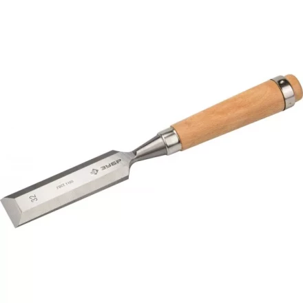 Стамеска-долото ЗУБР "ЭКСПЕРТ" с деревянной ручкой, хромованадиевая, 32мм 18096-32 купить в Надыме