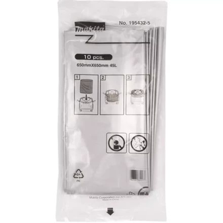 Мешок полиэтиленовый 45л. для DVC860L/DVC864L 10шт. , Makita 195432-5 купить в Надыме