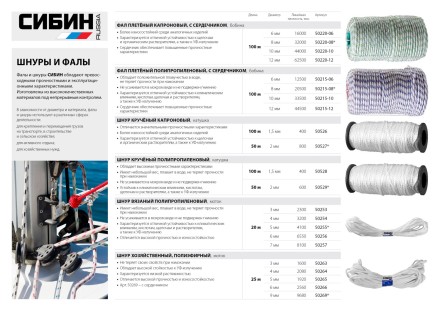 Шнур кручёный капроновый СИБИН, диаметр - 2 мм, длина - 50 м (катушка), 70 кгс 50527 купить в Надыме