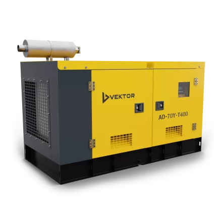 Дизельный генератор Vektor AD-70Y-T400 в шумозащитном кожухе с АВР купить в Надыме