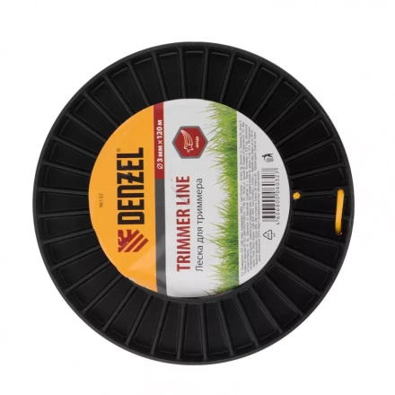 Леска для триммера звезда   3,0 мм 120 м на Din катушке Россия Denzel 96132 купить в Надыме
